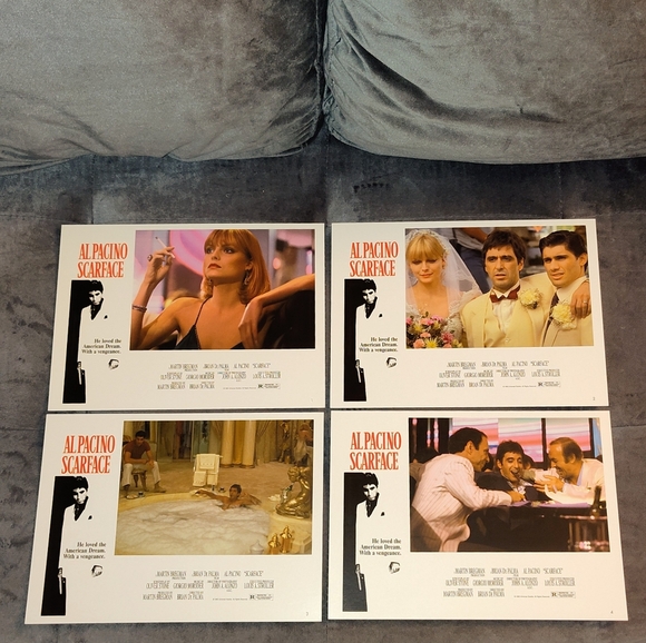 NIB SCARFACE LIMITED EDITION 2 DVDS CIGAR GIFT BOX LEATHER CASE & 8 LOBBY CARDS - Picture 5 of 11